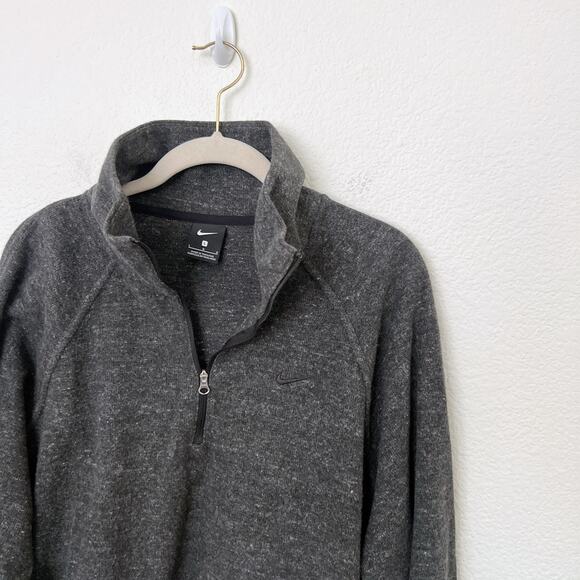 [Nike] Charcoal Heathered Gray Therma-FIT 1/2 Zip Pullover Training Top Sz Large - Picture 8 of 12